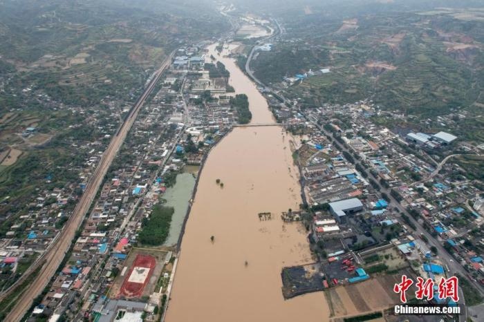 10月10日，山西省介休市義棠鎮(zhèn)，汾河水位上漲。 <a target='_blank' href='http://www.chinanews.com/'>中新社</a>記者 韋亮 攝