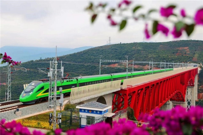 中老鐵路。昆明鐵路局供圖