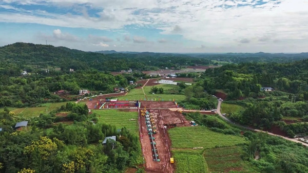 川氣東送二線天然氣管道工程施工現(xiàn)場。受訪者供圖