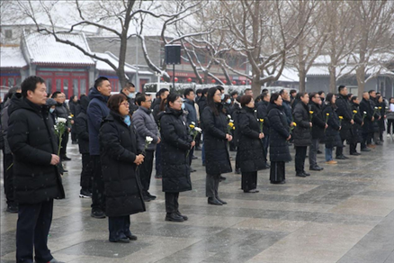 中國人民抗日戰(zhàn)爭紀(jì)念館舉行國家公祭日悼念活動。中國人民抗日戰(zhàn)爭紀(jì)念館供圖