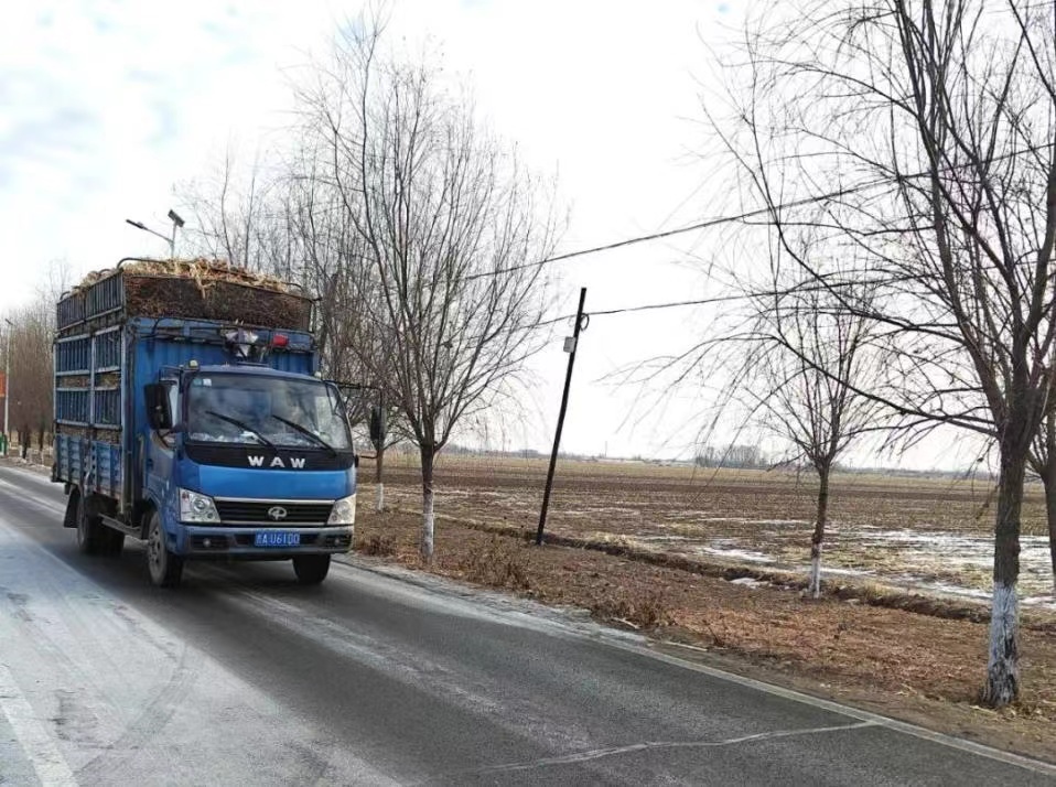 貨車行駛在公主嶺市農(nóng)村公路上。公主嶺市委宣傳部供圖